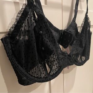 Savage X Black Sexy Unlined Bra, 38DDD